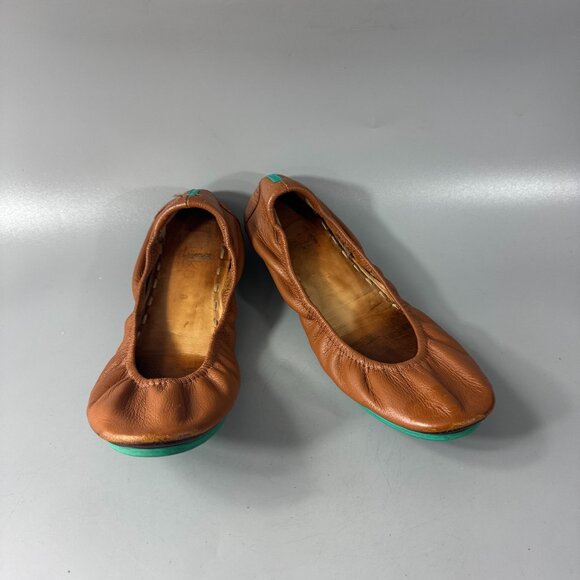 TIEKS THE BALLET FLAT IN CHESTNUT, SIZE 8 - Picture 1 of 13
